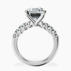 Platinum Cassidy Entwined Prongs Lab Diamond Ring side right image one