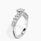Platinum Cassidy Entwined Prongs Lab Diamond Ring standing product image one