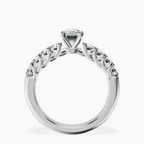 Platinum Cassidy Entwined Prongs Lab Diamond Ring side right image one