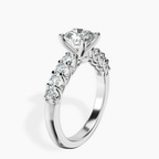1.49 ct. cushion Cassidy Entwined Prongs Ring in 14kt white gold standing product image one