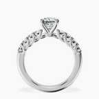 1.49 ct. cushion Cassidy Entwined Prongs Ring in 14kt white gold side right image one