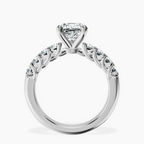 10kt White Gold Selena Gomez Entwined Prongs Lab Diamond Ring side right image one