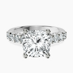 Platinum Cassidy Entwined Prongs Lab Diamond Ring front image