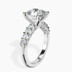 Platinum Cassidy Entwined Prongs Lab Diamond Ring standing product image one