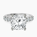Platinum Cassidy Entwined Prongs Lab Diamond Ring front image