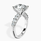 Platinum Cassidy Entwined Prongs Lab Diamond Ring standing product image one