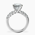 Platinum Cassidy Entwined Prongs Lab Diamond Ring side right image one