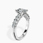 Platinum Cassidy Entwined Prongs Lab Diamond Ring standing product image one