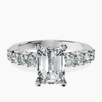 Platinum Selena Gomez Entwined Prongs Lab Diamond Ring front image