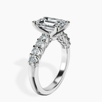Platinum Cassidy Entwined Prongs Lab Diamond Ring standing product image one