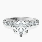 10kt White Gold Selena Gomez Entwined Prongs Lab Diamond Ring front image