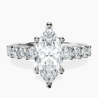 Platinum Selena Gomez Entwined Prongs Lab Diamond Ring front image