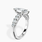 Platinum Selena Gomez Entwined Prongs Lab Diamond Ring standing product image one