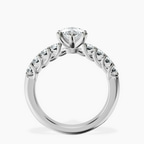Platinum Selena Gomez Entwined Prongs Lab Diamond Ring side right image one
