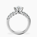 Platinum Cassidy Entwined Prongs Lab Diamond Ring side right image one