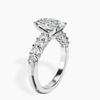 14kt White Gold Selena Gomez Entwined Prongs Lab Diamond Ring standing product image one