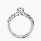 14kt White Gold Selena Gomez Entwined Prongs Lab Diamond Ring side right image one
