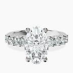 Platinum Cassidy Entwined Prongs Lab Diamond Ring front image