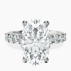Platinum Cassidy Entwined Prongs Lab Diamond Ring front image