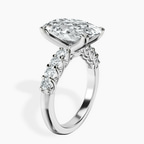 Platinum Cassidy Entwined Prongs Lab Diamond Ring standing product image one
