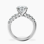 Platinum Cassidy Entwined Prongs Lab Diamond Ring side right image one