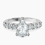 Platinum Cassidy Entwined Prongs Lab Diamond Ring front image