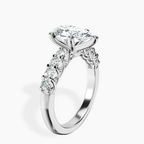 10kt White Gold Selena Gomez Entwined Prongs Lab Diamond Ring standing product image one