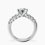 10kt White Gold Selena Gomez Entwined Prongs Lab Diamond Ring side right image one