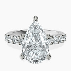 Platinum Cassidy Entwined Prongs Lab Diamond Ring front image