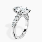 Platinum Cassidy Entwined Prongs Lab Diamond Ring standing product image one