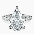 Platinum Cassidy Entwined Prongs Lab Diamond Ring front image