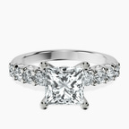 Platinum Selena Gomez Entwined Prongs Lab Diamond Ring front image