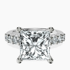 Platinum Cassidy Entwined Prongs Lab Diamond Ring front image