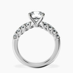 10kt White Gold Selena Gomez Entwined Prongs Lab Diamond Ring side right image one