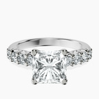 Platinum Cassidy Entwined Prongs Lab Diamond Ring front image