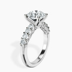 Platinum Cassidy Entwined Prongs Lab Diamond Ring standing product image one