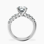 Platinum Cassidy Entwined Prongs Lab Diamond Ring side right image one