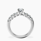 Platinum Cassidy Entwined Prongs Lab Diamond Ring side right image one