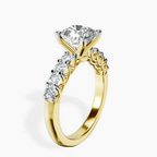 14kt Yellow Gold Selena Gomez Entwined Prongs Lab Diamond Ring standing product image one