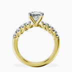 14kt Yellow Gold Selena Gomez Entwined Prongs Lab Diamond Ring side right image one