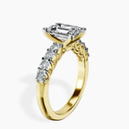 14kt Yellow Gold Selena Gomez Entwined Prongs Lab Diamond Ring standing product image one