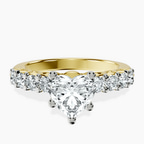 18kt Yellow Gold Cassidy Entwined Prongs Lab Diamond Ring front image