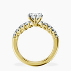 18kt Yellow Gold Cassidy Entwined Prongs Lab Diamond Ring side right image one
