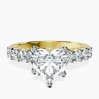 14kt Yellow Gold Selena Gomez Entwined Prongs Lab Diamond Ring front image