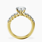 14kt Yellow Gold Selena Gomez Entwined Prongs Lab Diamond Ring side right image one
