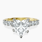 10kt Yellow Gold Cassidy Entwined Prongs Lab Diamond Ring front image