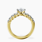 14kt Yellow Gold Selena Gomez Entwined Prongs Lab Diamond Ring side right image one