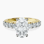 14kt Yellow Gold Selena Gomez Entwined Prongs Lab Diamond Ring front image