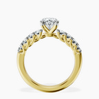 14kt Yellow Gold Selena Gomez Entwined Prongs Lab Diamond Ring side right image one