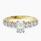 14kt Yellow Gold Cassidy Entwined Prongs Lab Diamond Ring front image
